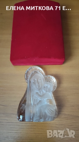 Настолна кристална иконка на Св.Богородица и Младенеца, снимка 8 - Икони - 52697332