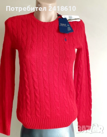 POLO Ralph Lauren Cable Wool / Cashmere Knit Womens Size S  НОВО! ОРИГИНАЛ! 2бр Дамски Пуловера, снимка 14 - Блузи с дълъг ръкав и пуловери - 52881391