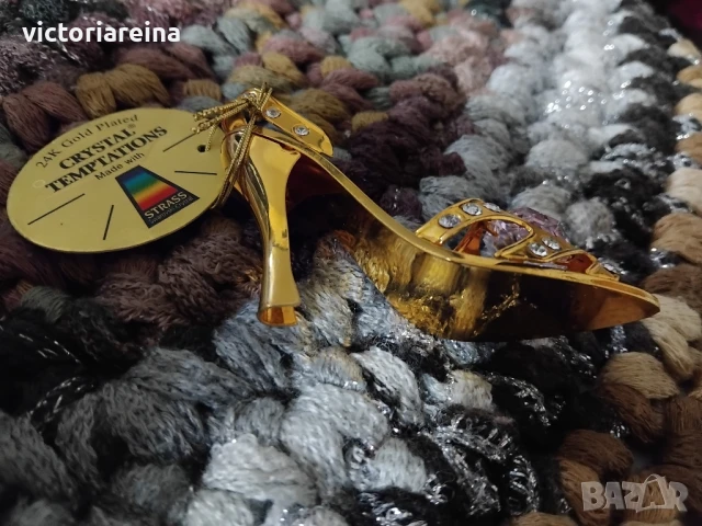 Статуетка позлатена обувка Swarovski , снимка 4 - Колекции - 50868627