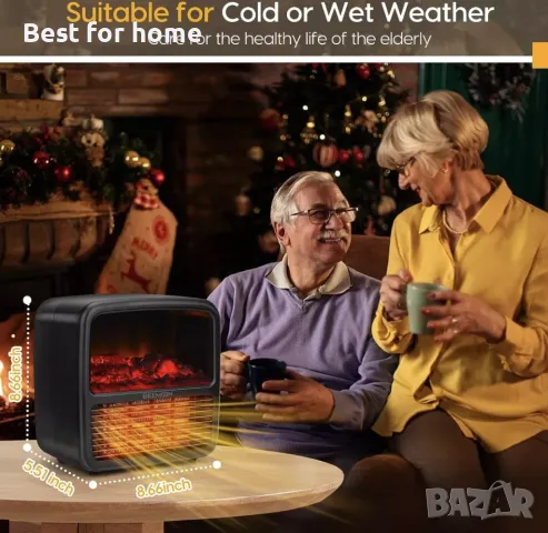 Електрическа печка- камина 1500 W от Shenzhen N6, снимка 4 - Отоплителни печки - 49020443