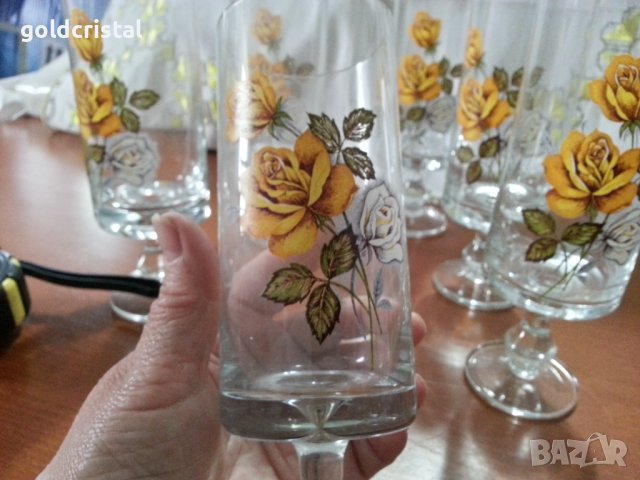 Ретро стъклени чаши , снимка 4 - Антикварни и старинни предмети - 41016910