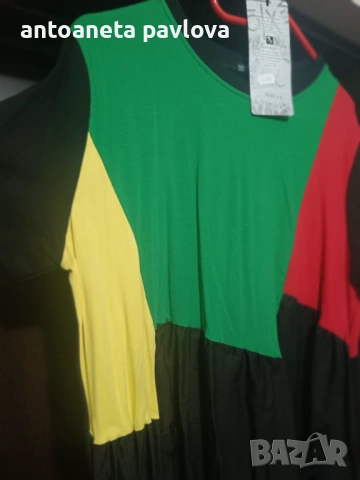 Макси рокля -туника в свежи цветове, снимка 6 - Рокли - 41405762