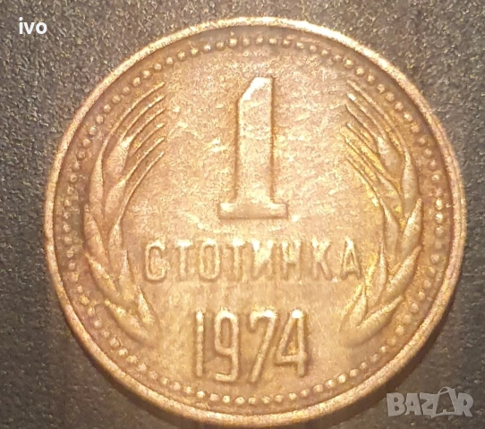 1 стотинка 1974,1988,1989, снимка 2 - Нумизматика и бонистика - 53851809