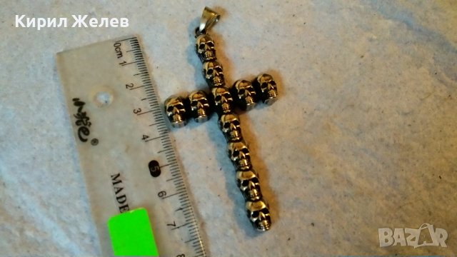 НЕО - ГОТИК АРТ НАГРЪДЕН СРЕБРИСТ КРЪСТ НЕРЪЖДАЕМА СТОМАНА 34550, снимка 5 - Колиета, медальони, синджири - 39067640