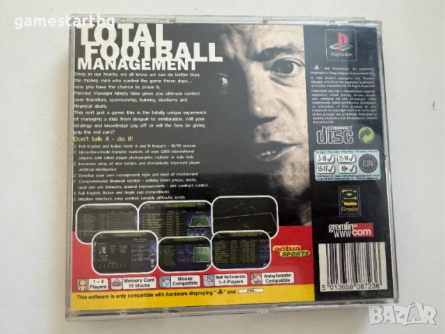 Premier Manager 99 за PS1, снимка 2 - Игри за PlayStation - 51711534