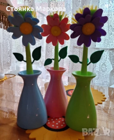 Нови четки за миене на съдове-цветя, снимка 3 - Аксесоари за кухня - 48176708