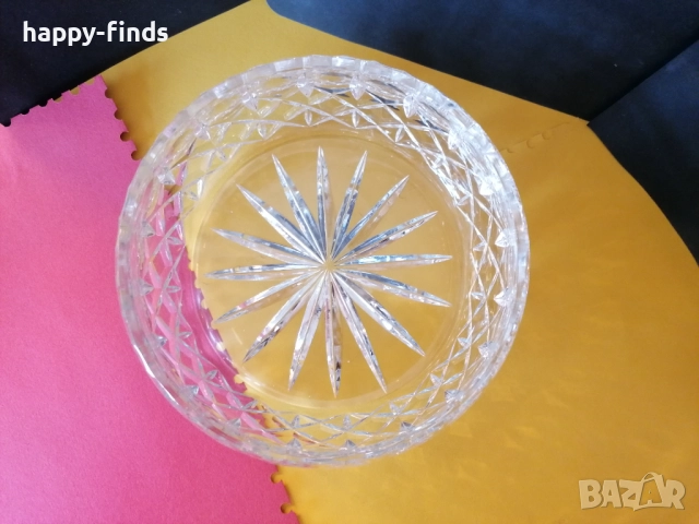 Кристална купа ръчно шлифован оловен кристал, чаши, снимка 2 - Други - 52817163