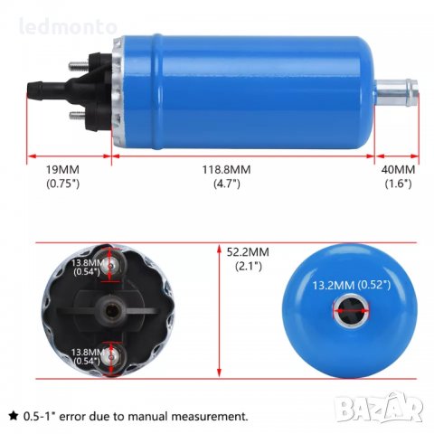 Външна бензинова горивна помпа електрическа автомобилна, снимка 5 - Части - 39422871