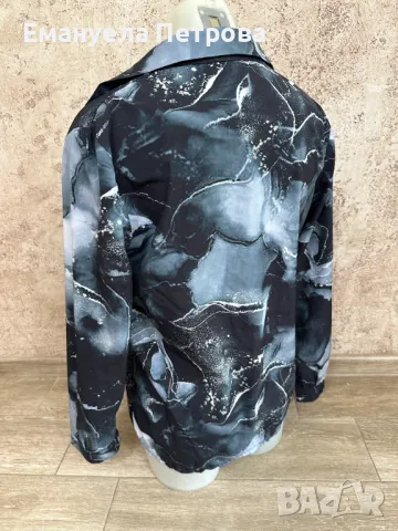 Елегантна Дамска риза - официална - С-М (черен, тюркоазен цвят), снимка 3 - Ризи - 48059023