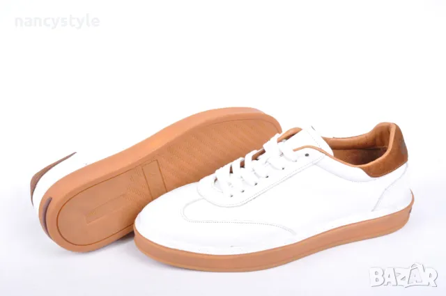 НОВО! Спортни мъжки обувки от естествена кожа - Два цвята, снимка 5 - Спортно елегантни обувки - 49783448