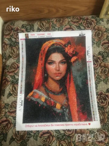 Продавам гоблен с маниста , снимка 2 - Гоблени - 48332423