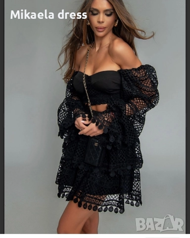 Разкошен и перфектен сет от Nikole Collection в черен цвят. Изключително стилен и впечатляващ компле, снимка 4 - Комплекти - 52150562