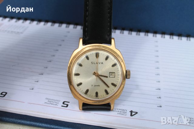 СССР часовник "Слава" 37 мм, снимка 1 - Антикварни и старинни предмети - 40429037