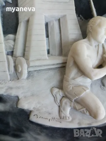 Гръцки барелефи , ръчно изработени,  "Троянски кон" , ,, " Хектор и Андромаха ". , снимка 8 - Декорация за дома - 47751623