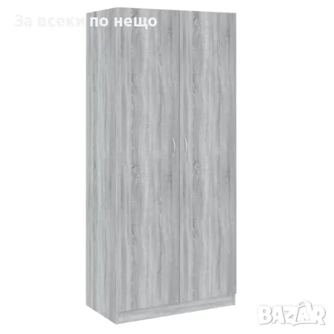 Гардероб, сив сонома, 90x52x200 см, инженерно дърво Код P371