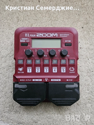Процесор/мултиефект за бас китара Zoom B1 four, снимка 2 - Китари - 52949828