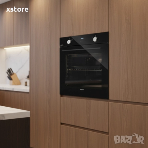 Вградена многофункционална фурна Taurus HM978BKD – 78 л, 3100 W, WaterSteam Clean, клас A