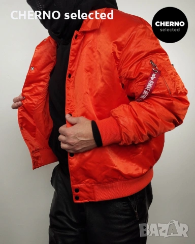 Мъжко бомбър яке ALPHA INDUSTRIES Coach Logo Bomber Jacket – размер L•XL – Ново с етикети, снимка 2 - Якета - 53405259