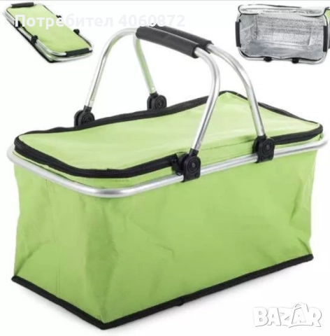 Сгъваема хладилна чанта с дръжки, снимка 3 - Хладилни чанти - 51680186
