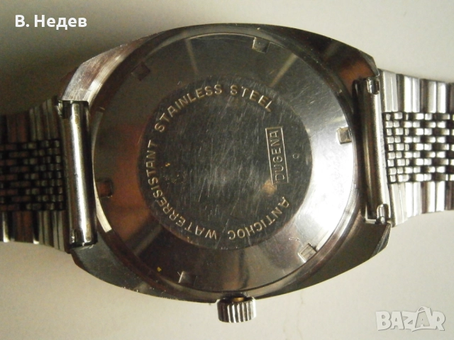 DUGENA, automatic, 36,5 mm, PUW 1561, 25 jewels, Pfortzheimer, Germany, снимка 6 - Мъжки - 51669545