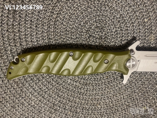 Руски сгъваем нож НОКС Финка-С, дизайн А.Бирюков -ЗЕЛЕН, снимка 4 - Ножове - 52446871