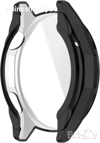 Силиконов Кейс 360° Градуса за Часовник Huawei Watch GT6 46mm - Черен, снимка 2 - Смарт гривни - 52648331