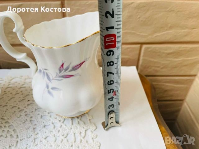 ROYAL ALBERT красив комплект от захарница и латиера от Англия от костен порцелан, снимка 9 - Антикварни и старинни предмети - 53328635