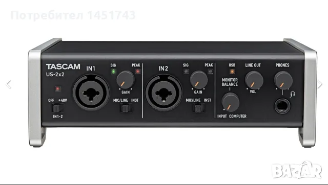 Външна звукова карта TASCAM, снимка 2 - Други - 55891883