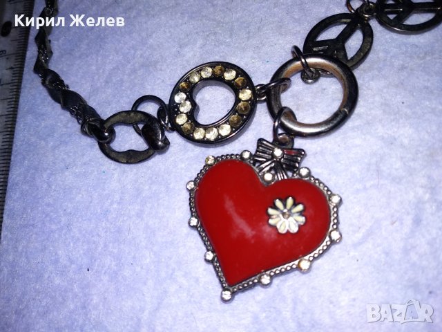 HARD ROCK Марково ЕМАЙЛИРАНО КРИСТАЛНО БЕЛ ЕПОК СТИЛ АРТ КОЛИЕ от МАТИРАНА БЛАГОРОДНА СТОМАНА 38715, снимка 16 - Колиета, медальони, синджири - 41761968