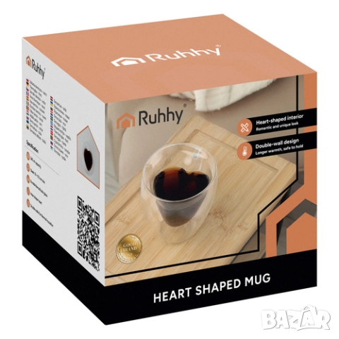 Чаши за кафе с двойно дъно - сърце / Стъклена термо чаша с двойно дъно, снимка 9 - Чаши - 52655343