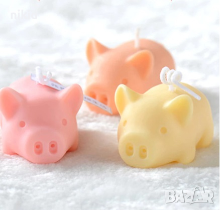 3D Прасе силиконов молд форма декорация торта фондан шоколад гипс свещ, снимка 2 - Форми - 18681875