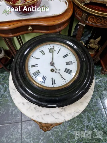 Рядък антикварен колекционерски френски стенен часовник , снимка 1