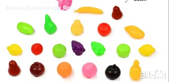 Пазарска количка за деца с аксесоари плодове и зеленчуци, снимка 3 - Други - 48031127