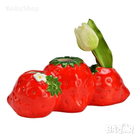 Ваза Три ягоди 24х10х10 см. декоративна керамична ваза