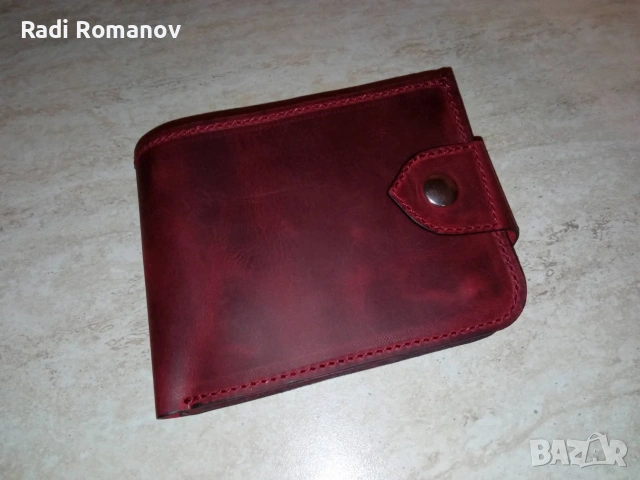 Ръчно изработен мъжки кожен портфейл , снимка 5 - Портфейли, портмонета - 53118207