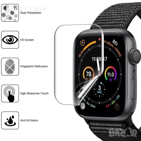Apple Watch SE 2022 40mm. / Мек фолио протектор за екран, снимка 3 - Смарт гривни - 41083246