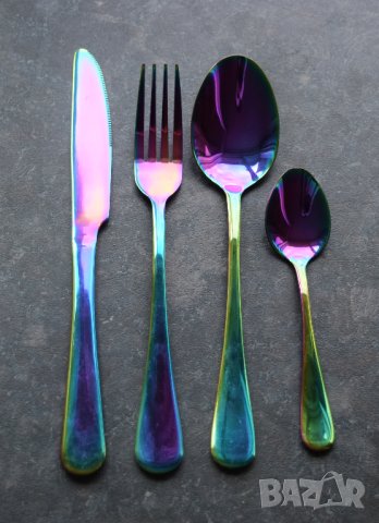 Комплект вилици, лъжици и нож Дъга, снимка 8 - Сервизи - 41312499