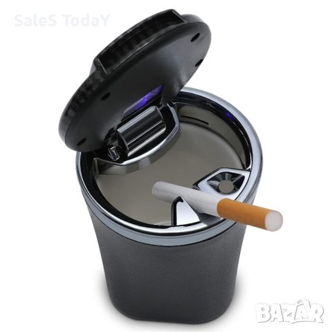 Пепелник за автомобил с диод, карбон, голям, снимка 2 - Аксесоари и консумативи - 41872896