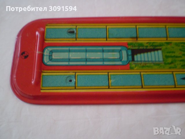 механичен тенекиен влак с писта Унгария 60-те Години, снимка 4 - Колекции - 39939043