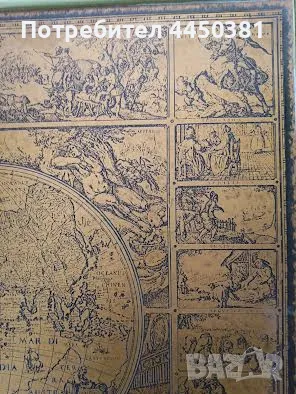 ИЗКЛЮЧИТЕЛНО РЯДЪК МОДЕЛ на  винтидж карта на света oт гравирана мед, снимка 10 - Антикварни и старинни предмети - 50107300