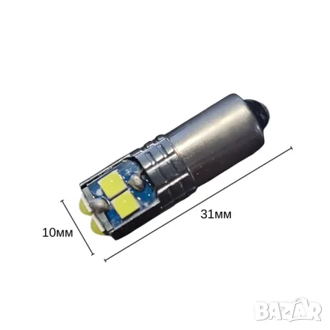 LED крушки T10 H6MA бели 12-24V 2 броя, снимка 3 - Аксесоари и консумативи - 55864917