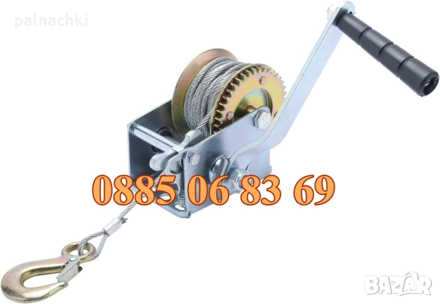 Ръчна лебедка със стоманено въже 360 кг, 800кг, 1125кг, лебедка с въже, снимка 2 - Други инструменти - 52113750