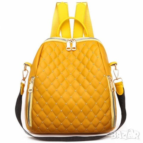 Дамска чанта - раница Ketty Yellow, снимка 2 - Чанти - 39279244
