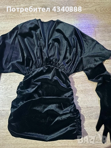 Дамска кадифена рокля, снимка 4 - Рокли - 52860509