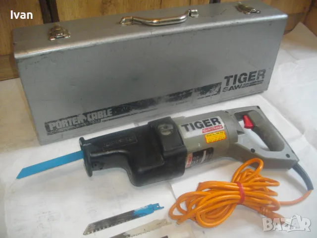 1050 вата САЩ ОРИГИНАЛЕН АМЕРИКАНСКИ САБЛЕН ТРИОН РЕЦИПРОЧЕН ТРИОН ГОЛЯМ МЕТАЛЕН КУФАР TIGER SAW USA, снимка 3 - Други инструменти - 47967193