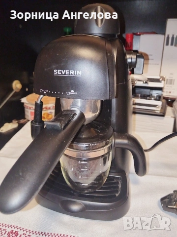 Кафемашина SEVERIN – еспресо + пара за мляко. За еспресо, капучино. Закупена е от Германия. 