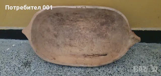 Голяма дървена купа за месене, нощва
