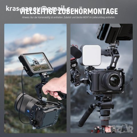 Комплект клетка за камера NEEWER ZV-E1 с горна дръжка Arri, снимка 8 - Чанти, стативи, аксесоари - 42536492