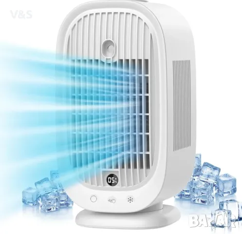 Преносим климатик, мини климатик, 4-в-1 изпарителен въздушен охладител, преносим на батерия!!!