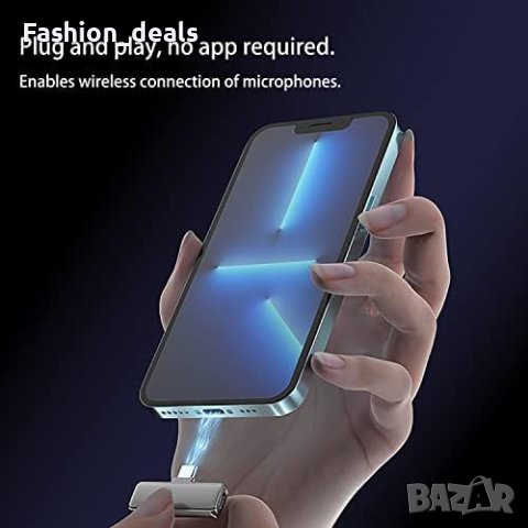 Нов Безжичен лавалерен микрофон за iPhone iPad, 600mAh Wireless, снимка 7 - Микрофони - 41919064